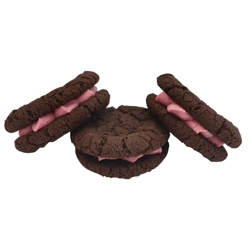 Trumps Fine Food - Vegan Sandwich Chocolate Raspberry Cookie - Gluten Free 110g, 1 Each