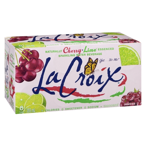 LaCroix Sparkling Water Beverage - Naturally Essenced Cherry Lime 8/355ml, 1 Each