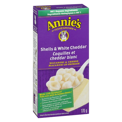 Annie's - Macaroni & Cheese - Shells & White Cheddar 170g, 1 Each