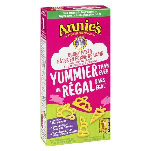 Annie's - Homegrown Macaroni & Cheese - Bunny Pasta With Yummy Cheese 170g, 1 Each