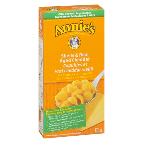 Annie's - Macaroni & Cheese - Shells & Real Aged Cheddar 170g, 1 Each