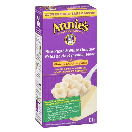 Annie's - Macaroni & Cheese - Rice Pasta & White Cheddar - Gluten Free 170g, 1 Each