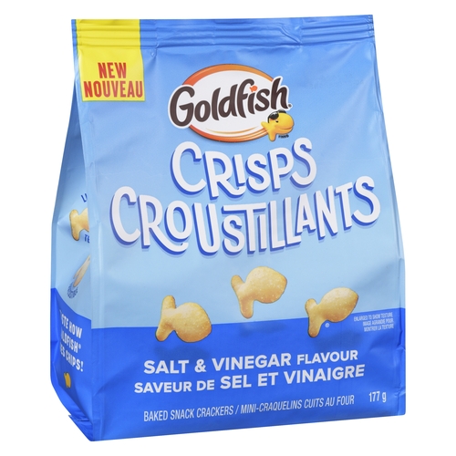 Pepperidge Farm - Goldfish Crisps Baked Snack Crackers - Salt & Vinegar Flavour 177g, 1 Each