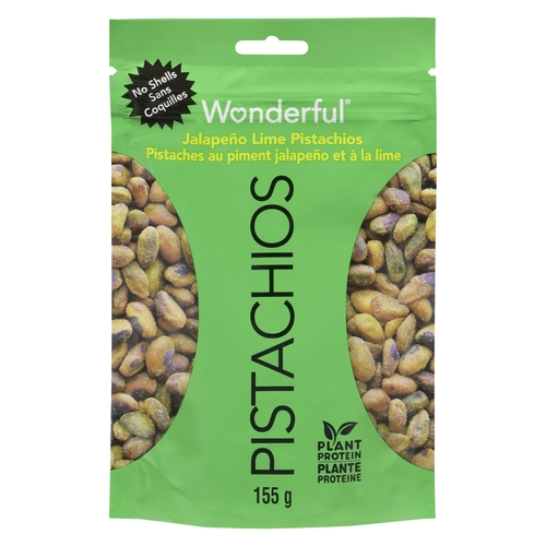 Wonderful - Pistachios - Jalapeño Lime - No Shells 155g, 1 Each