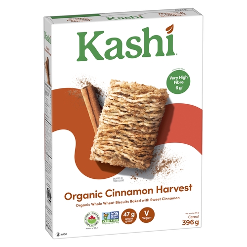 Kashi - Organic Cereal - Cinnamon Harvest Whole Wheat Biscuits 396g, 1 Each