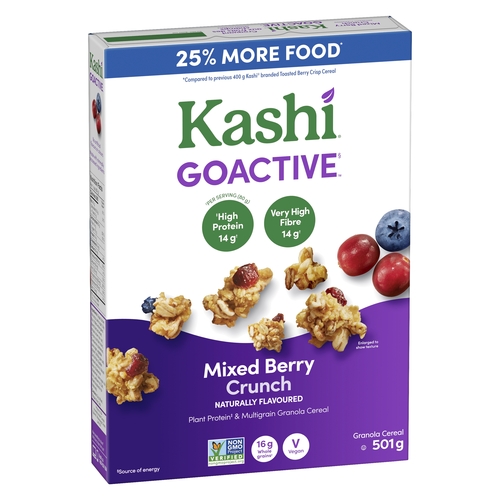 Kashi - GoActive Granola Cereal - Mixed Berry Crunch 501g, 1 Each
