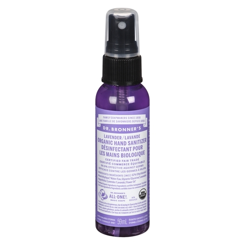 Dr. Bronner's - Organic Hand Sanitizer - Lavender 59ml, 1 Each