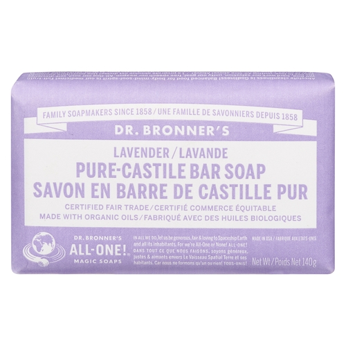 Dr. Bronner's - Pure-Castile Bar Soap - Lavender 140g