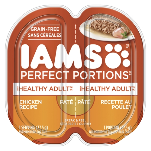 IAMS - Perfect Portions Pate Healthy Adult Cat Food - Chicken 2/37.5g