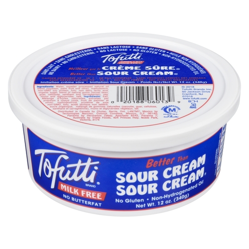 Tofutti - Milk-Free Better Than Sour Cream 340g, 1 Each