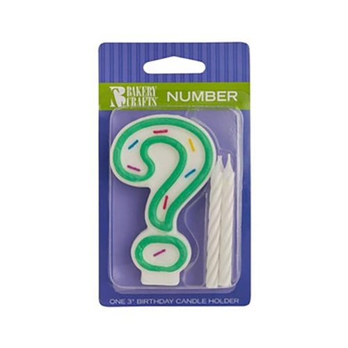 Bakery Crafts "?" Sprinkle Birthday Candle - 3", 1 Each