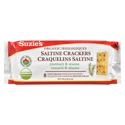 Suzie's - Organic Saltines Crackers - Rosemary & Sesame 250g