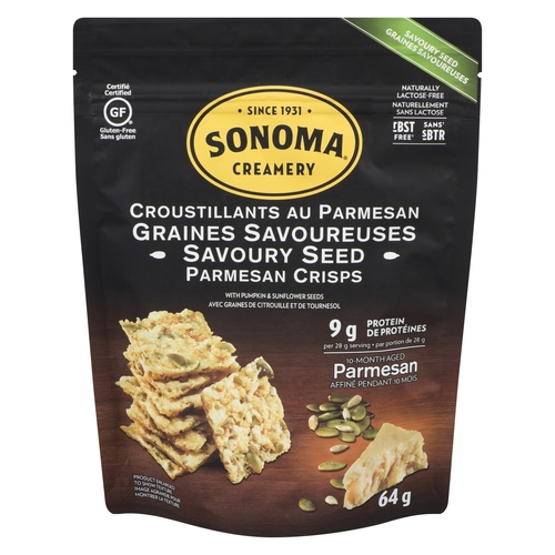 Sonoma Creamery Savoury Seed Parmesan Crisps 64g, 1 Each