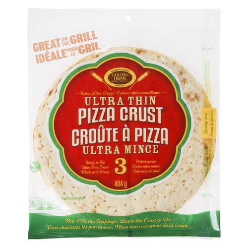 Golden Home - Ultra Thin Pizza Crust 3's 404g, 1 Each