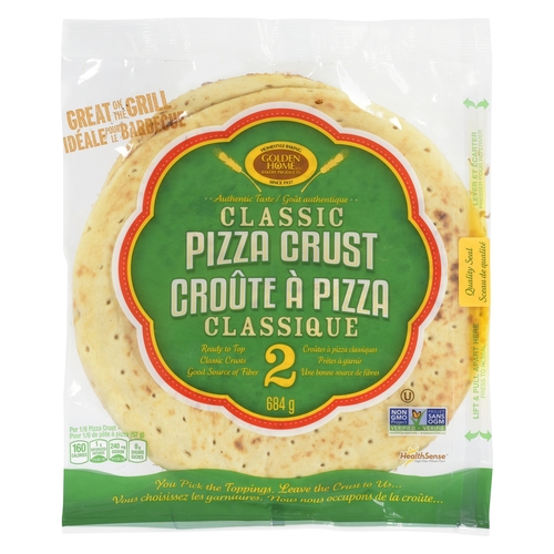 Golden Home - Classic Pizza Crust 12" 2's 684g, 1 Each