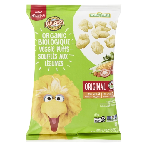 Earth’s Best - Organic Baked Corn Veggie Puffs - Original 44g, 1 Each