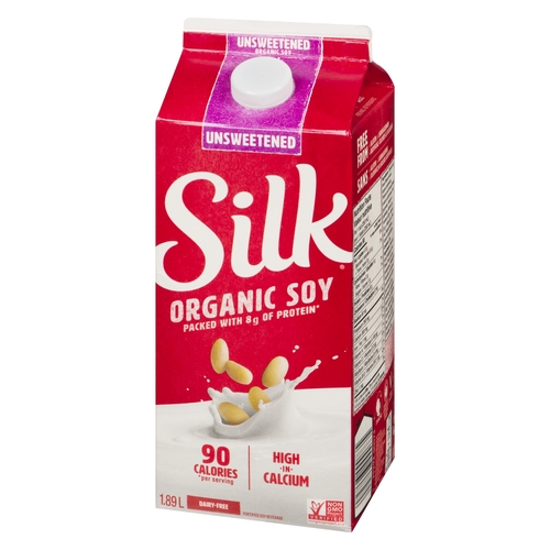 Silk - Organic Soy Beverage - Unsweetened 1.89l, 1 Each