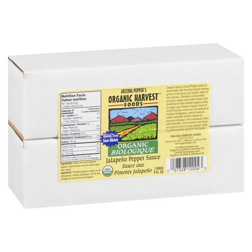 Arizona Pepper's Organic Harvest Foods - Jalapeño Pepper Sauce 148ml, 1 Each