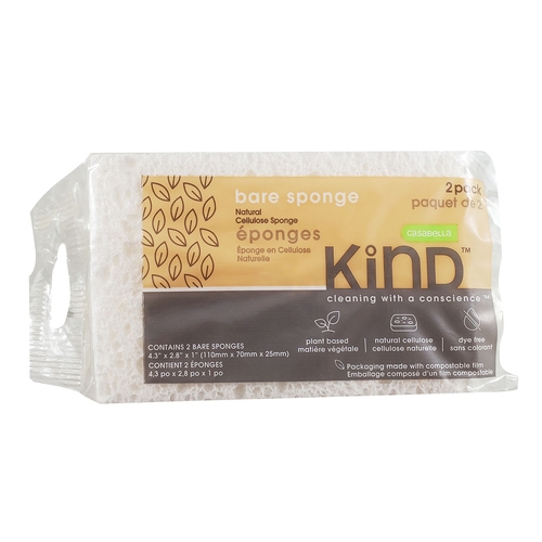 Casabella - KIND Bare Sponge 2pk, 1 Each