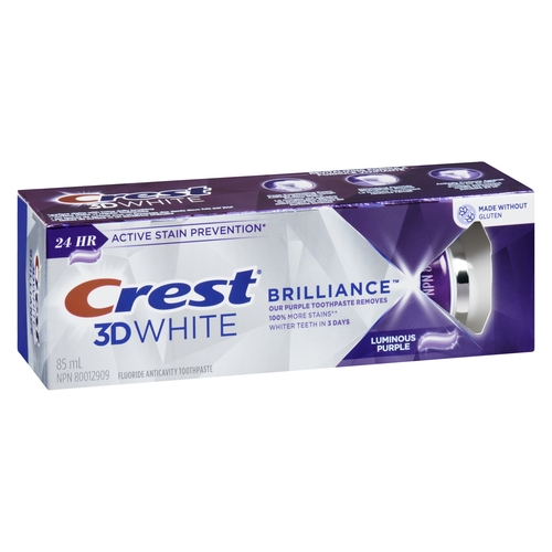 Crest - Toothpaste - 3D White Brilliance - Luminous Purple 85ml, 1 Each