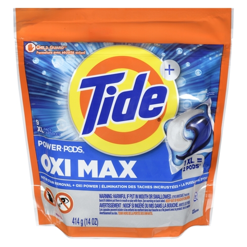 Tide - Power Pods Laundry Detergent - Oxi Max 9's
