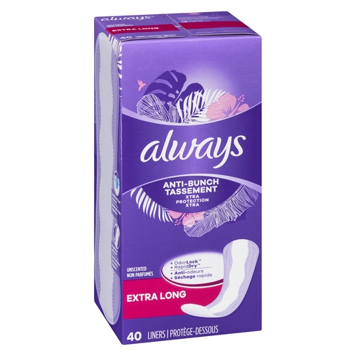 Always - Liners - Extra Long - Unscented 40s, 1 Each