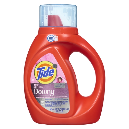 Tide +Ultra Downy Liquid Laundry Detergent - April Fresh - 21 Loads 887ml, 1 Each