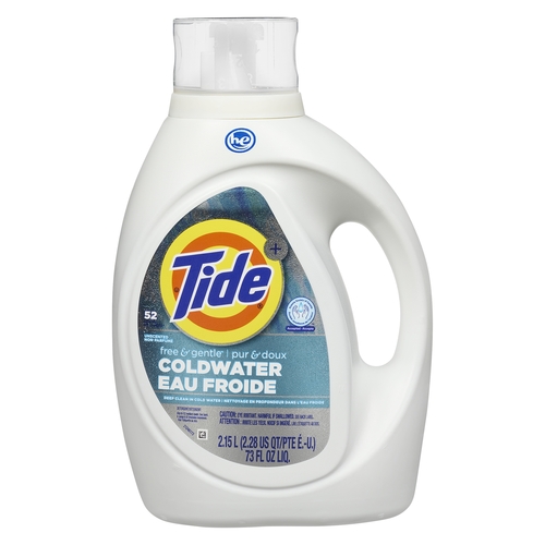 Tide - Liquid Laundry Detergent - Coldwater - Free & Gentle - 52 Loads 2.15l