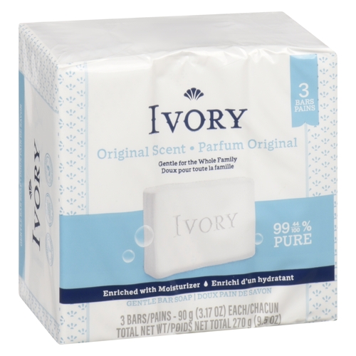 Ivory - Gentle Bar Soap - Original 3pk, 1 Each