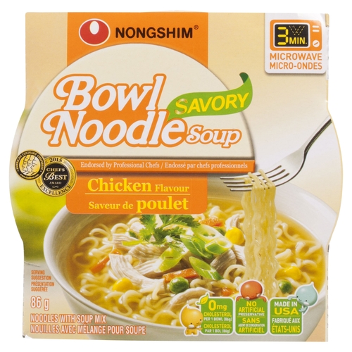 Nongshim - Bowl Noodle Soup - Chicken 86g, 1 Each