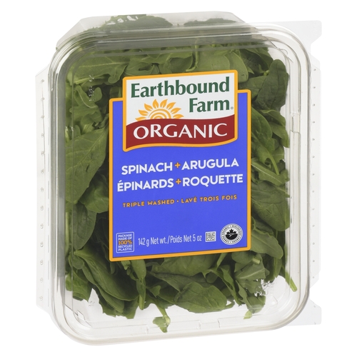 Earthbound Farm - Organic Baby Spinach Baby Arugula 142g, 1 Each