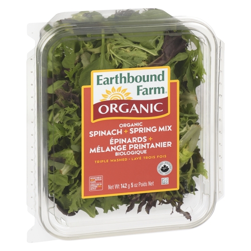 Earthbound Farm - Organic Baby Spinach & Spring Mix 142g, 1 Each