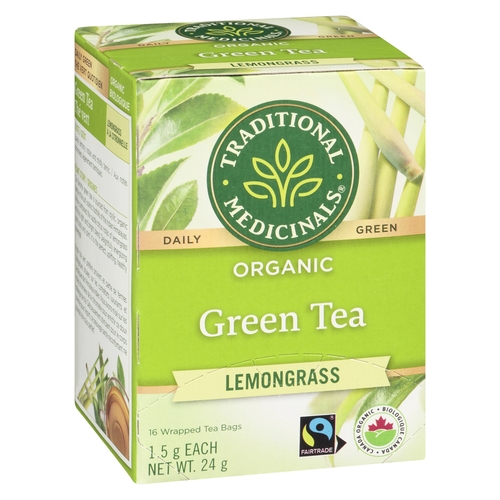 Traditional Medicinals - Organic Green Tea - Lemongrass 16pk, 1 Each