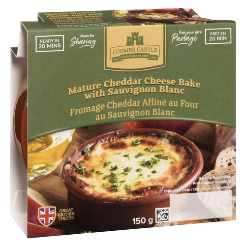 Coombe Castle - Mature Cheddar Cheese Bake with Sauvignon Blanc 150g, 1 Each
