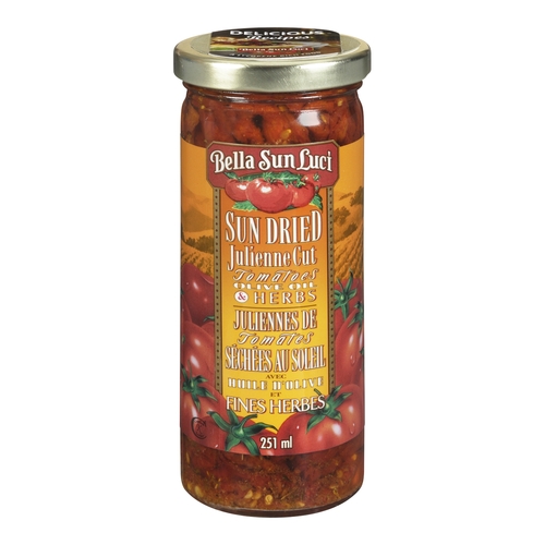 Bella Sun Luci - Sundried Tomatoes - Julienne Cut Olive Oil & Herbs 251ml, 1 Each