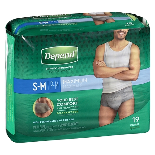 Depend Fit-Flex Underwear For Men - Maximum - Small-Medium 19pk
