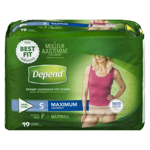 Depend Fit-Flex Underwear For Women - Maximum Absorbency - Small 19pk, 1 Each