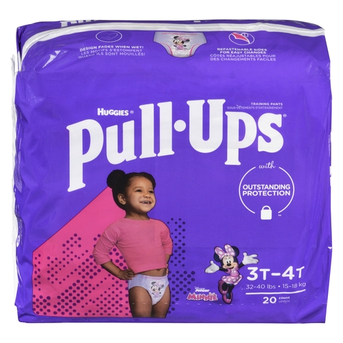 Huggies - Pull-Ups Training Pants - Girls 3T-4T - 32-40 lb - 15-18 kg 20pk