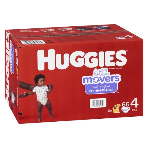 Huggies - Little Movers Diapers Size 4 10-17 kg 66s, 1 Each