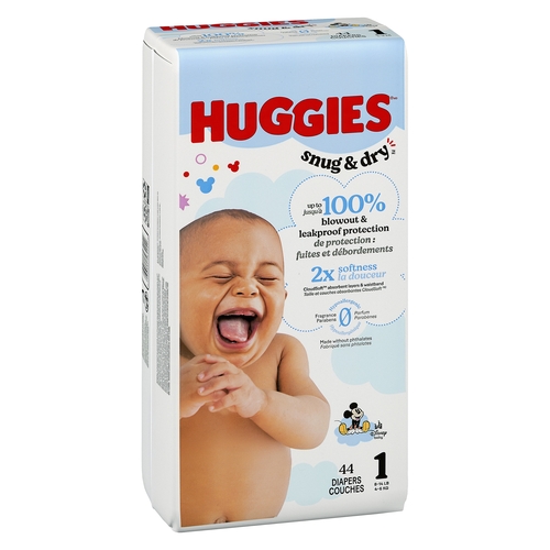 Huggies Diapers - Snug & Dry - Size 1 - 8-14 lb 44pk, 1 Each