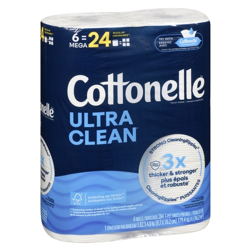 Cottonelle Toilet Paper - Ultra Clean Mega Rolls 6pk, 1 Each