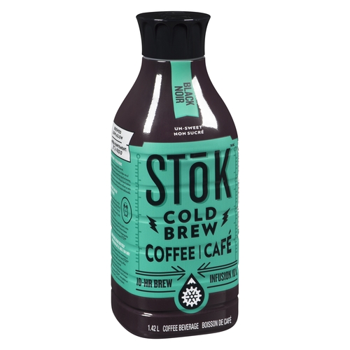 SToK Cold Brew Coffee Beverage - Un-Sweet Black 1.42l, 1 Each