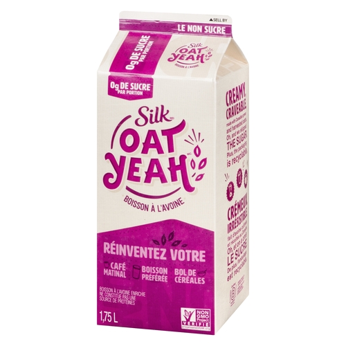 Silk - Oat Yeah Oat Beverage - Unsweetened 1.75l, 1 Each