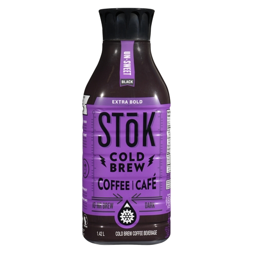 SToK Cold Brew Coffee Beverage - Un-Sweet Black Extra Bold 1.42l, 1 Each