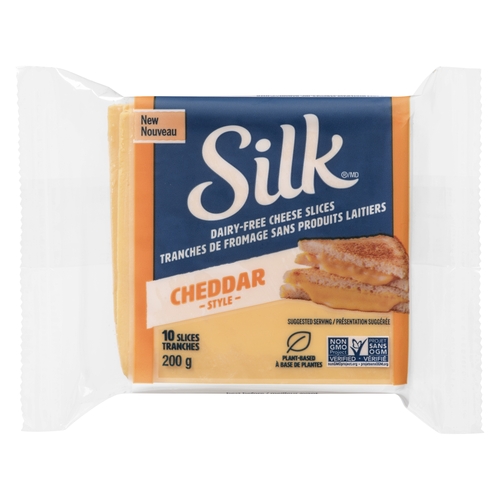 Silk - Dairy-Free Cheese Slices - Cheddar Style 10's 200g, 1 Each