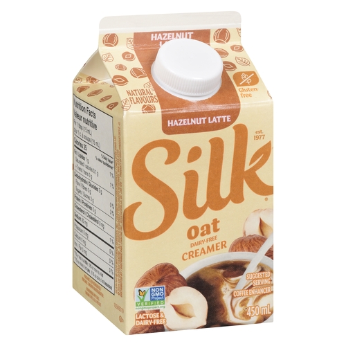 Silk - Oat Dairy-Free Creamer - Coffee Enhancer - Hazelnut Latte 450ml, 1 Each