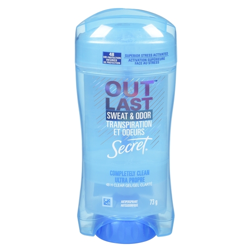 Secret - Antiperspirant Clear Gel - Out Last Sweat & Oder 73g, 1 Each