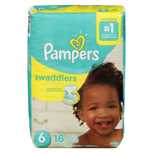 Pampers - Swaddlers Diapers Size 6 - 35+ lb 16+ kg 16s, 1 Each