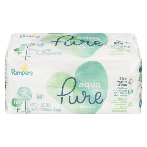 Pampers - Pure Wipes - Aqua 112pk