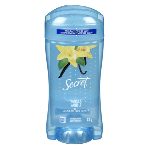 Secret - Antiperspirant Clear Gel - Vanilla 73g, 1 Each